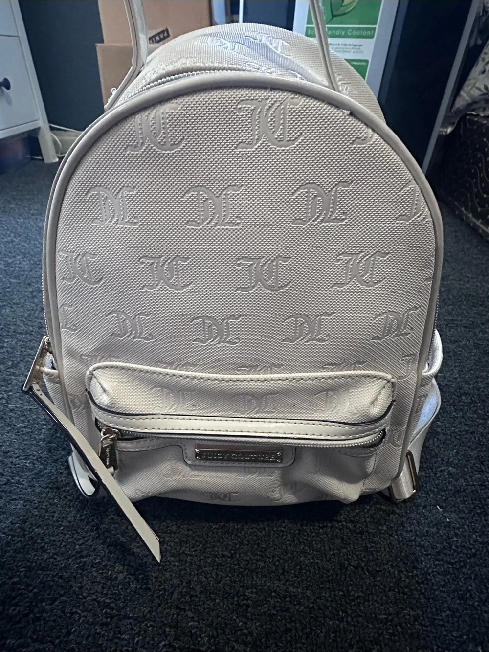 Juicy Couture Cream Mini Logo Backpack